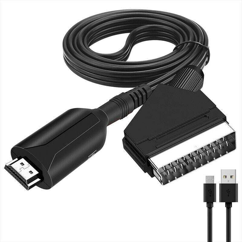 Scart-zu-HDMI-Konverter, Audio-Video-Adapter für HDTV/DVD/Set-Top-Box/PS3/Pal/NTSC Starlight