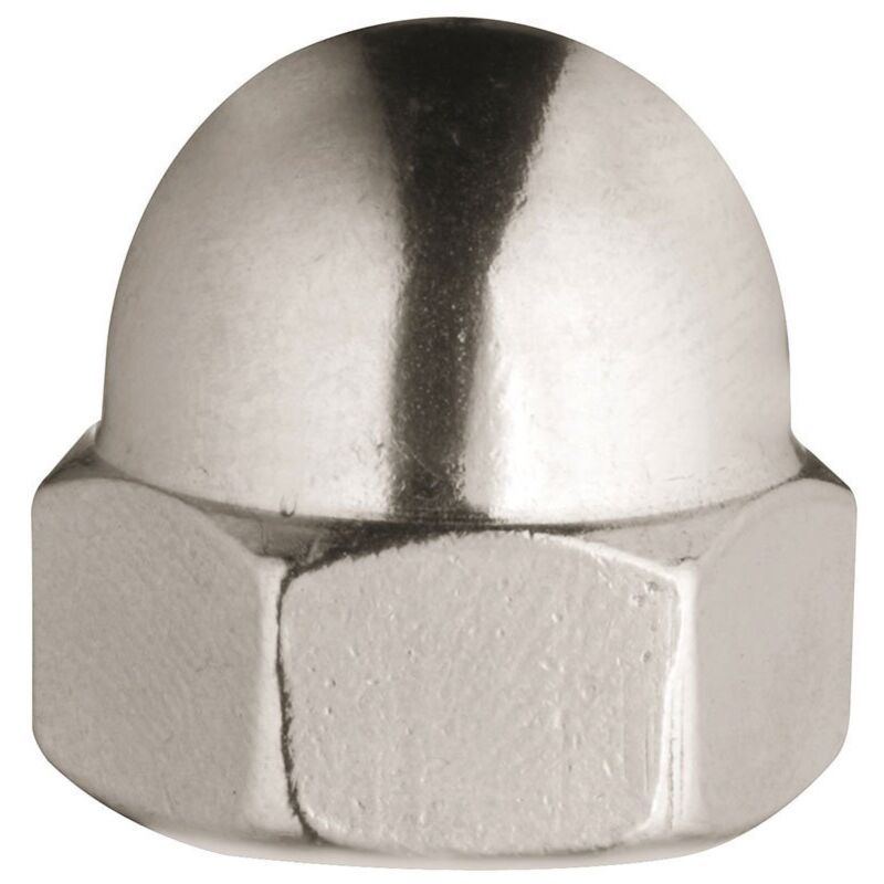 Schachtel mit 6 Einheiten m 8 Fadix Blindmuttern aus Zink