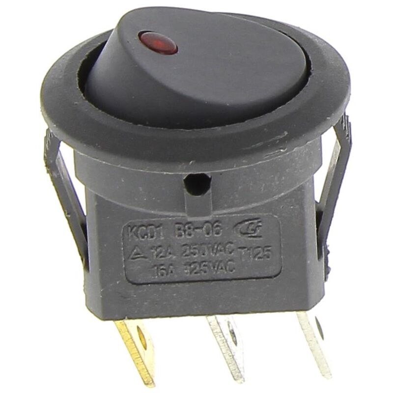 Moulinex - Schalter mit 3 Kabelschuhen grau ss-993699 für Fritteuse