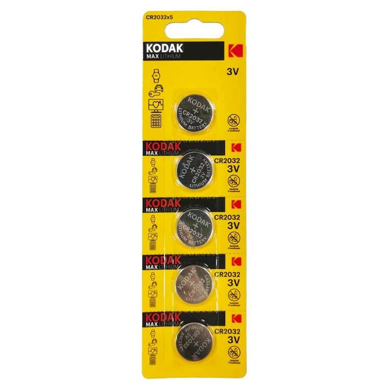 Eclairage Design - 5 Knopfzellen CR2032 3V 210mAh Lithium kodak