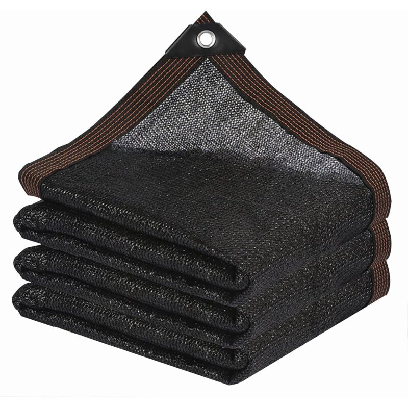 Schattentuch – Garten-Schattennetz mit Öse für Pergola, Terrasse, Pflanzen, Gewächshaus, Hühnerstall, Schwarz, (3 x 4 m)