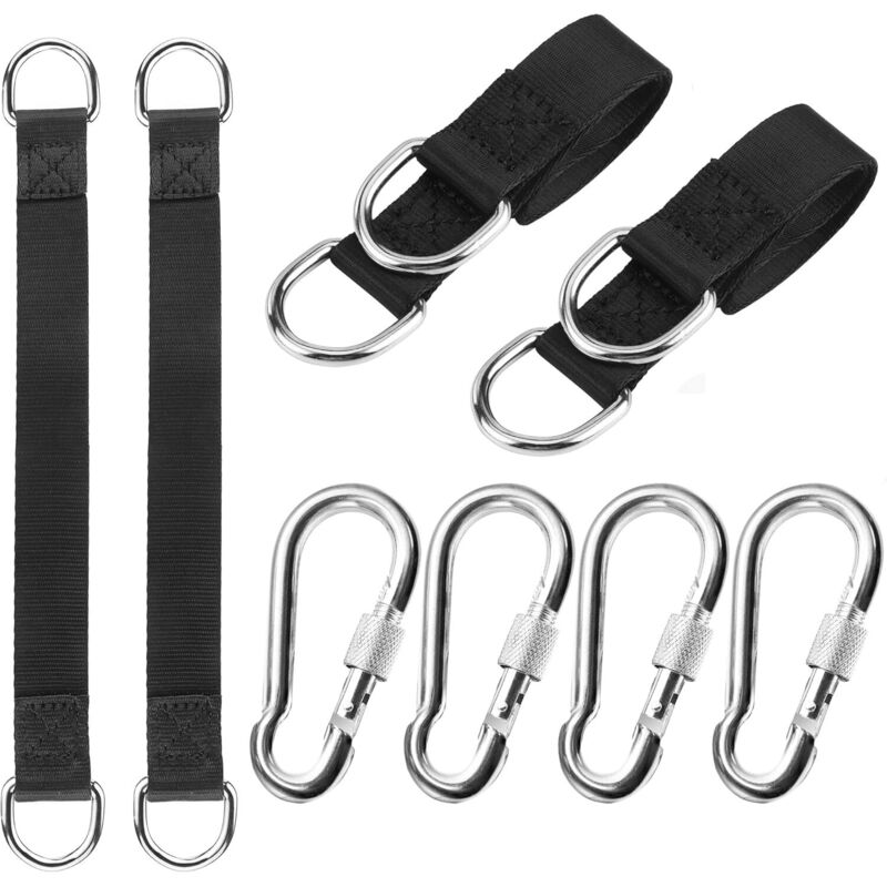Bluedeer - Schaukel Befestigung, 4 Stück Hängematte Befestigung Hängesessel Befestigung Schaukel Aufhängung Befestigung Nylon Hanging Gurt mit 4