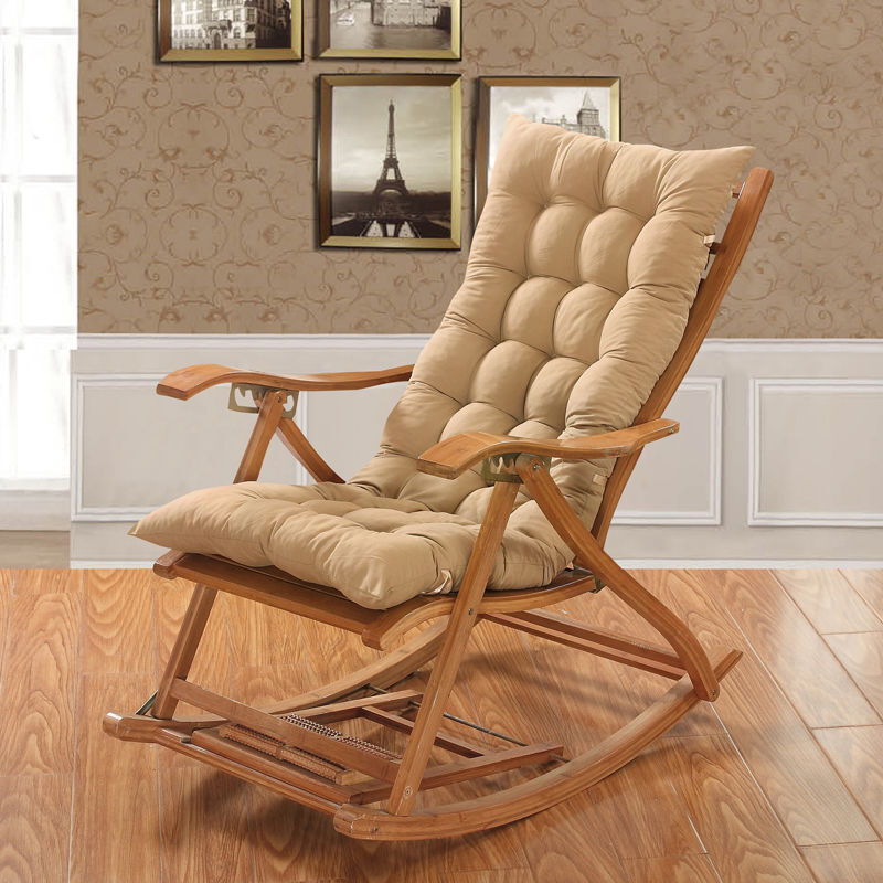 Schaukelkissen, Sitzkissen, Rückenkissen, für hohe Liege-Kopfstütze, Liege-Garten-Wohnzimmer-Matratze (Stuhl nicht im Lieferumfang enthalten), Beige