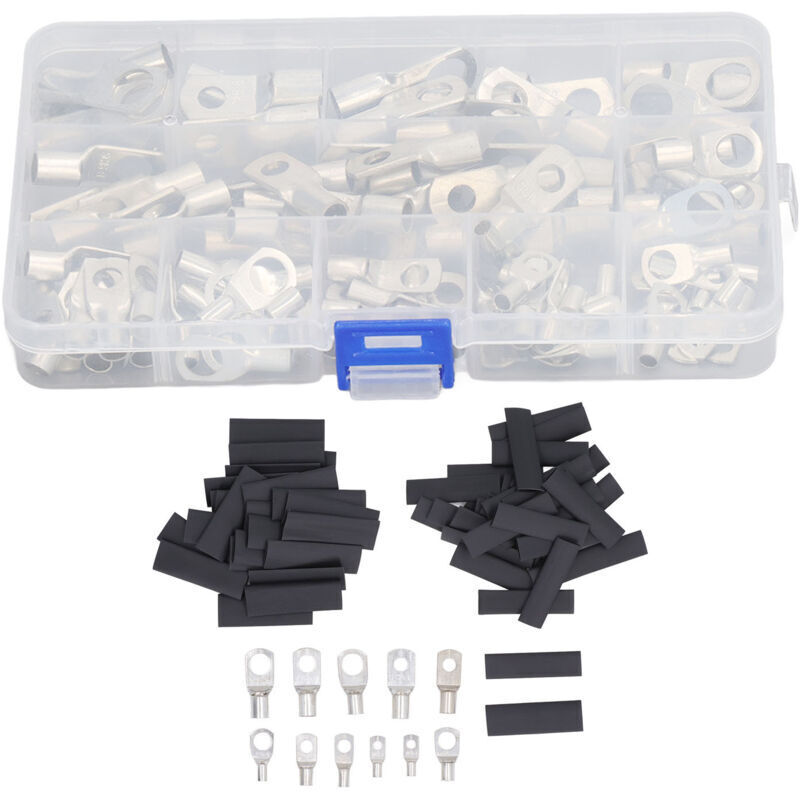 220 Stück Kupferringverbinder aus hitzebeständigem ABS mit Aufbewahrungsbox für Solaranlagen