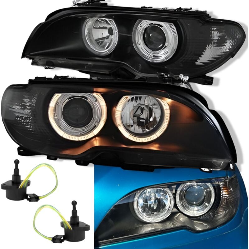 Viking Choice - Scheinwerfer Dual Halo Felgen bmw E46 04 03-06 coupe cabrio angel eyes schwarz