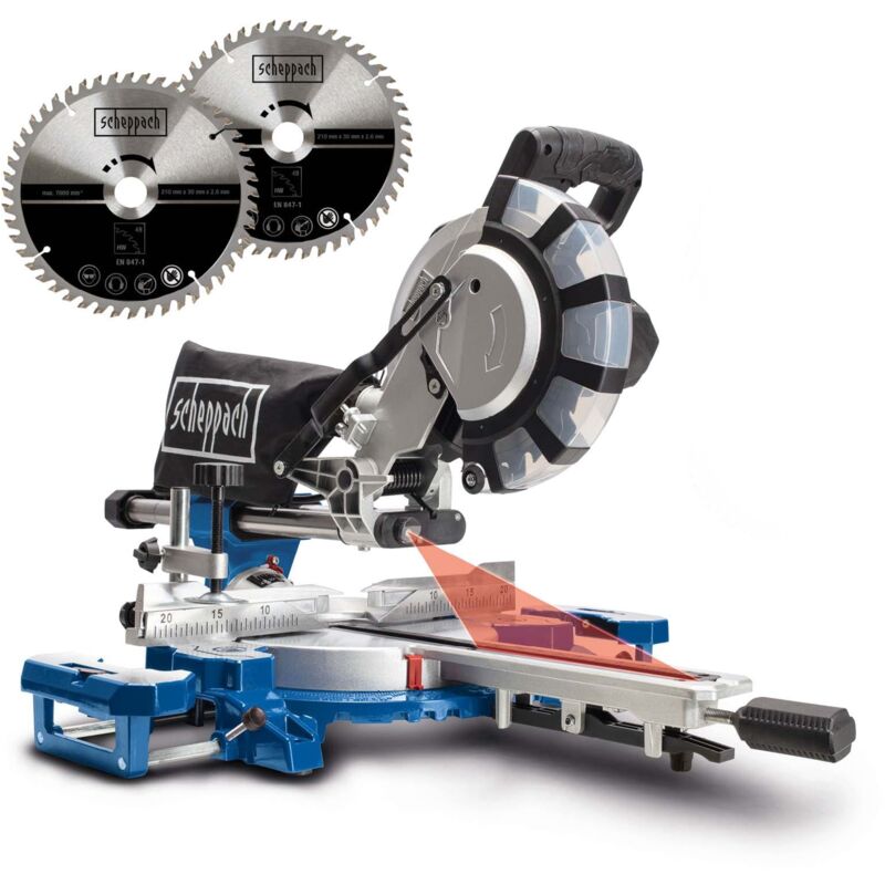 Scheppach - Kapp und Gehrungssäge HM254SPX Zugsäge Kappsäge 254mm 2.Sägeblatt