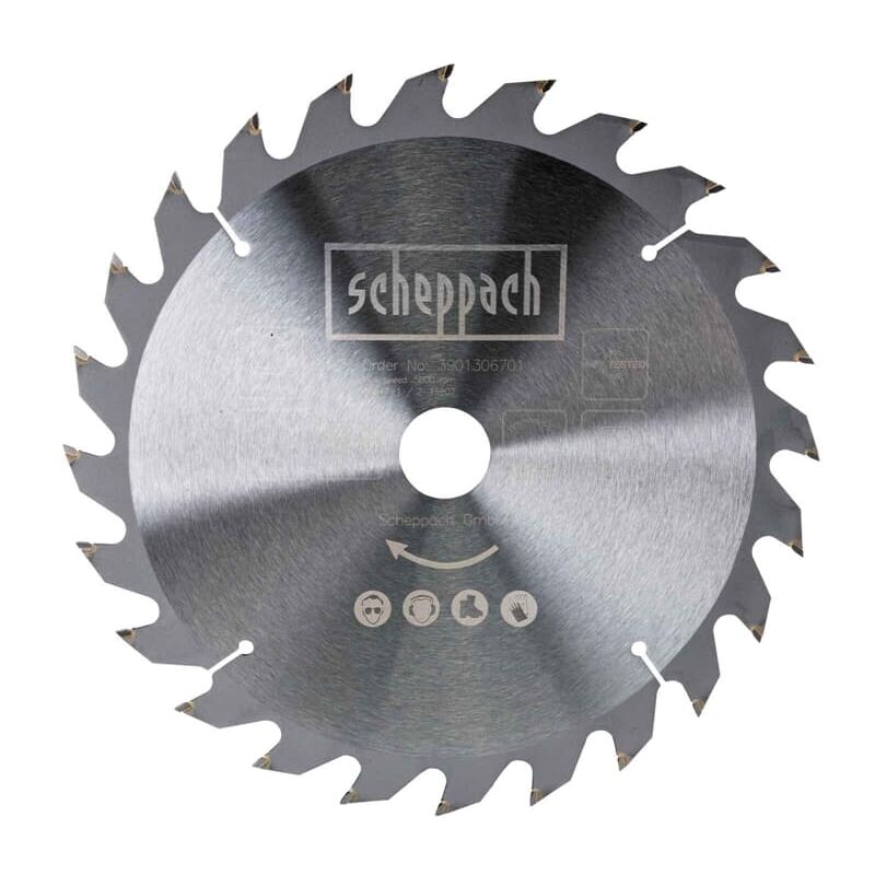 Hw Sägeblatt Tischkreissäge Sägeblatt 250x30x2,8x1,8mm 24Z - Scheppach