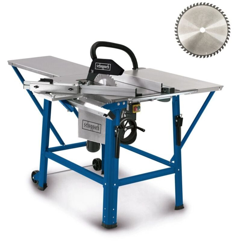Scheppach - Tischkreissäge TS310 230V - 83mm Schnitthöhe Schiebeschlitten 2. Blatt + Verbreiterung