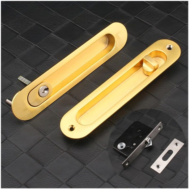 Scheunentor-Hardware-Kit Schiebetür-Schiebetürschloss, Sicherheitsschloss, Scheunentor, Schrank, eingebettete Hardware, Anzug, Holztürgriff,