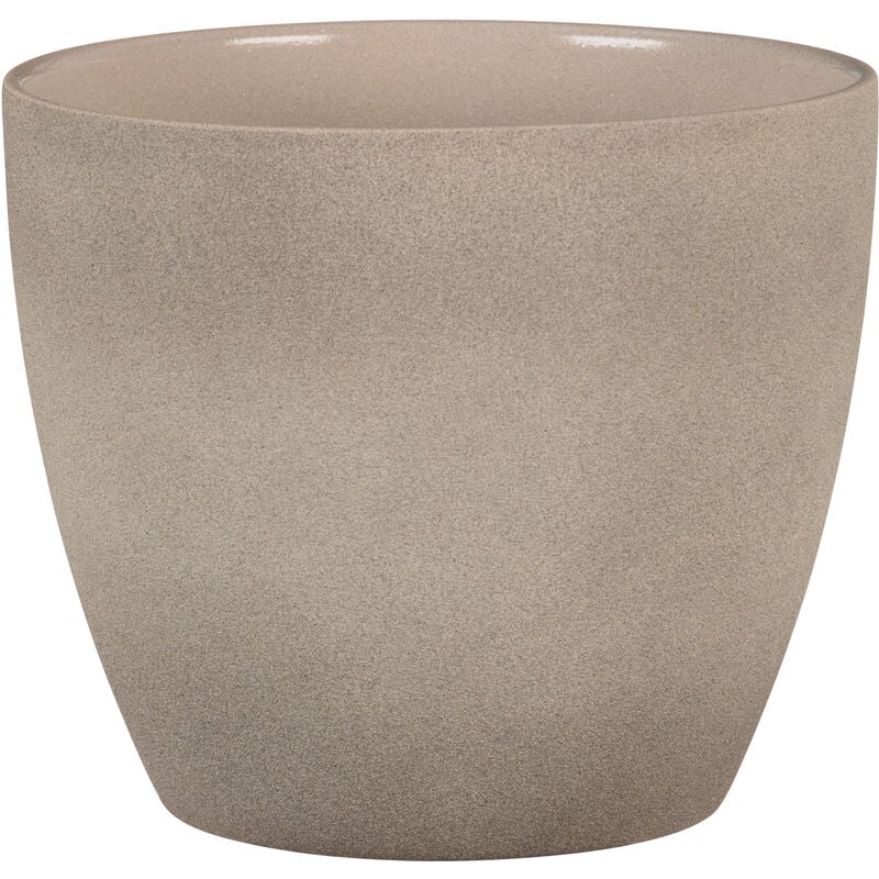 Scheurich - Stone, Blumentopf aus Keramik, Farbe: Taupe Stone, 28 cm Durchmesser, 25,2 cm hoch, 11,4 l Vol.