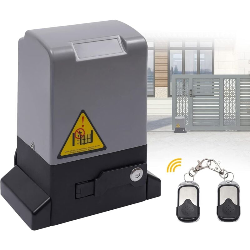 Schiebetürmotor, 750W Schiebetürmotor 2000 kg, Ferngesteuertes Garagentor, Schiebetürmotoren, Flügeltürmotor-Set