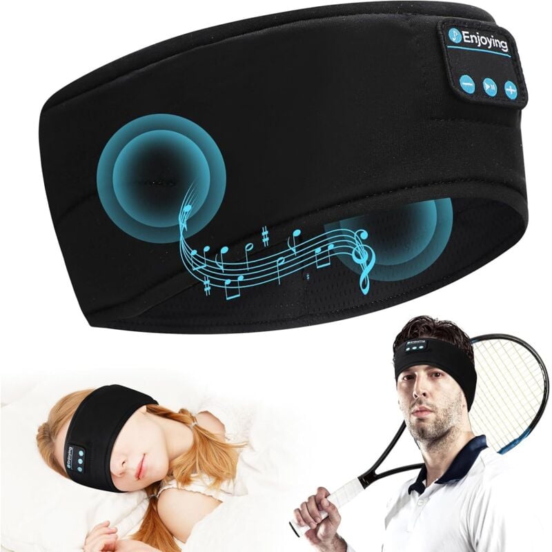 Schlaf-Stirnband, Bluetooth-Kopfhörer, kabellose Kopfhörer, Sport-Stirnband mit 10 weißen Rausch- und HD-Stereo-Lautsprechern, Schlafmaske für