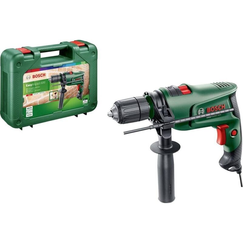 Schlagbohrmaschine EasyImpact 600 (600 Watt, Zusatzhandgriff, Tiefenanschlag, BohrØ in Holz 25 mm) - Bosch