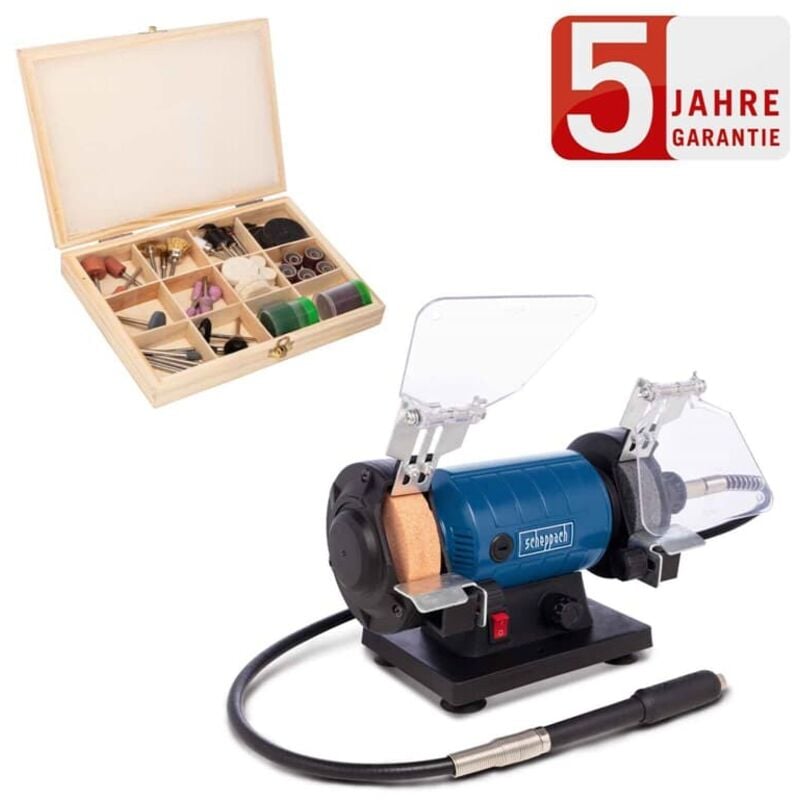 Scheppach - schleif poliermaschine schleifmaschine inklusion zubehörset HG35