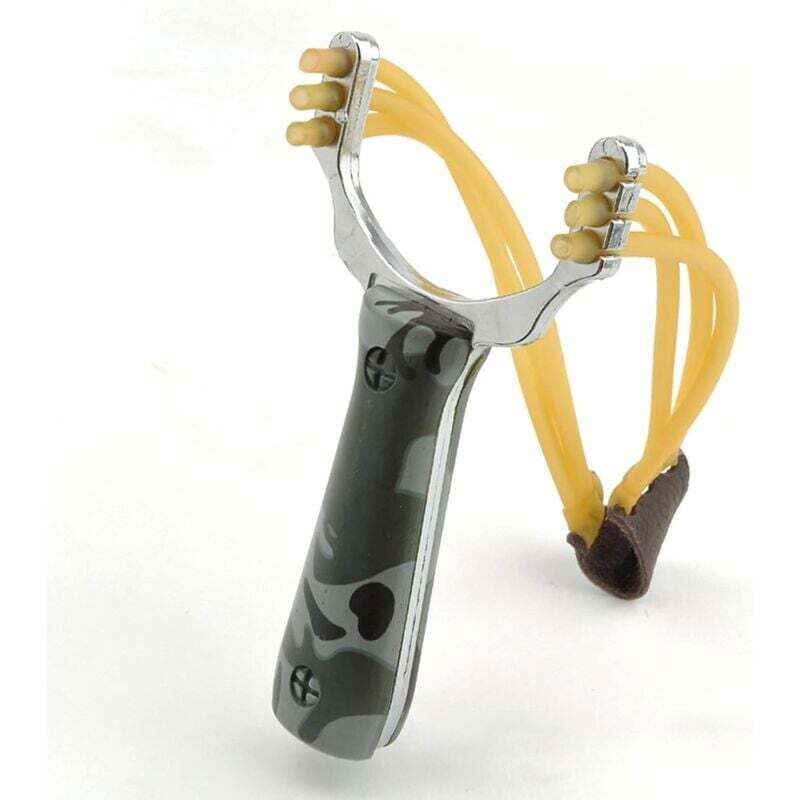 Schleuder, Edelstahl-Schleuder mit Gummiband, Jagd-Schleuder, Hochleistungs-Schleuder