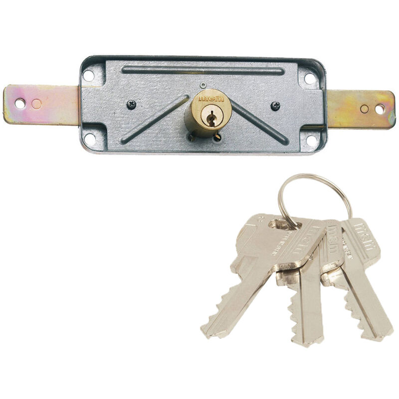 Schloss de aufliegend für Metalltüren de Rolltore oder Schwingtore con Zylinder de serreta de drei Schlüssel. 1511v MCM