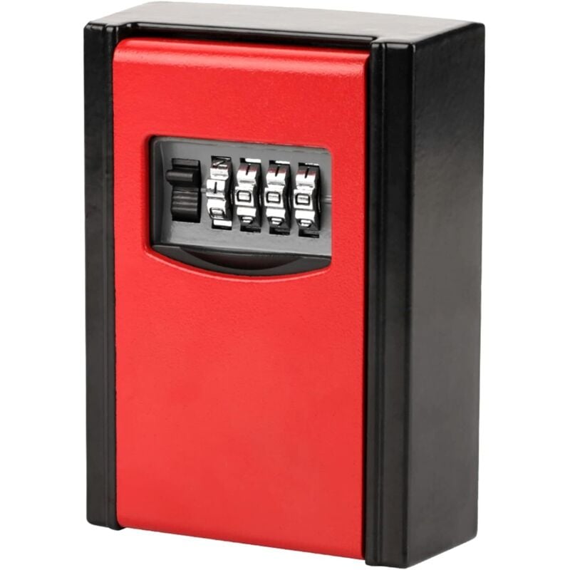 Schlüsselaufbewahrungsbox, Schlüsselsafe, 4-stelliges Kombinationsschloss, tragbare wandmontierte Druckknopfschloss-Schlüsselaufbewahrung, Schloss