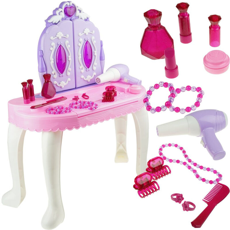 Schminktisch für ein Mädchen mit Klavier, Spiegel, Klavier, Haartrockner