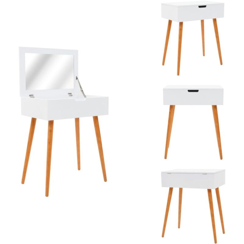 Vidaxl - Schminktisch mit Spiegel mdf 60 x 40 x 75 cm - Schminktisch - Kosmetiktisch - Make Up Tisch - Spiegelschrank - Badezimmermöbel