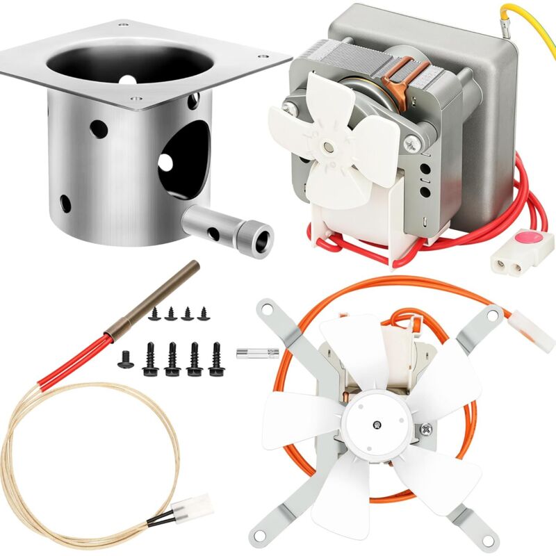 Schneckenmotor, Grill-Induktionslüfter-Set, Brennkammer und Zündstab, Traeger-Ersatzteile, Traeger-Grillteile für Pit Boss Grill und Schneckenmotor