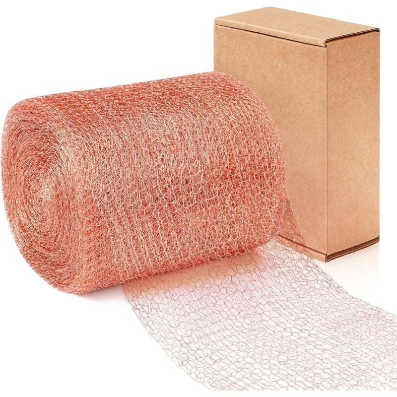 Schneckenschutznetz, 6m x 127mm Kupfernetz, Doppelkupfermaschenband, Kupfermaschenfalle, Absperrband zum Schutz von Garten, Schnecken, Ratten,