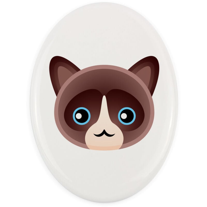 Schneestiefel - eine keramische Grabsteinfliese mit Grafik und Inschrift von Art-Dog