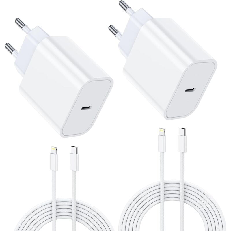Schnellladegerät für iPhone, 20 W USB-C-Stecker für iPhone 14/14 Plus/14 Pro/14 Pro Max/13/12/11/SE/Mini/X/XS/XR SE 8 7 6 6S, USB-C-Stecker und 1 m