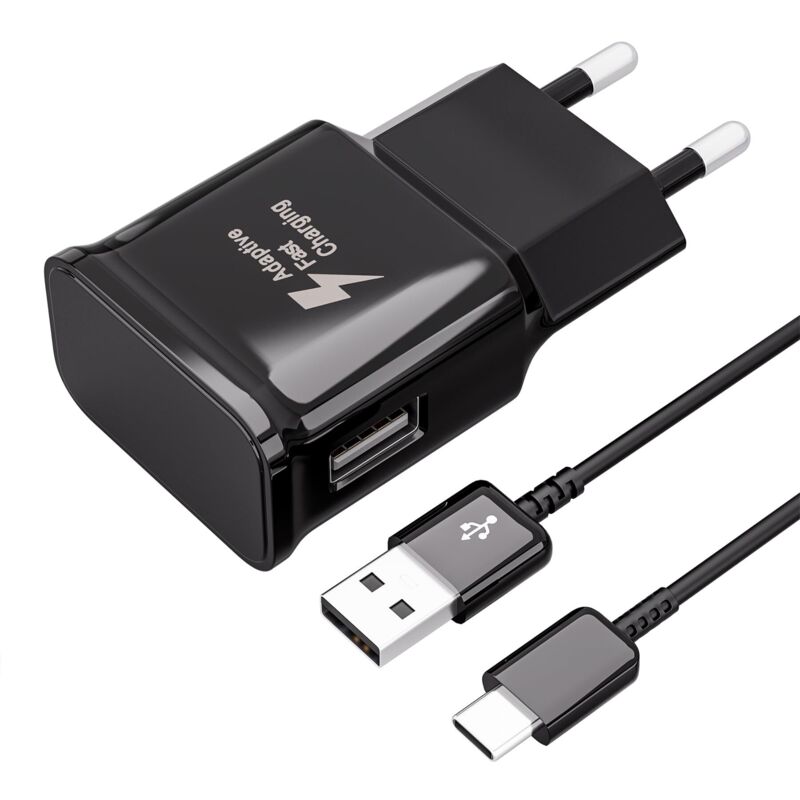 Schnellladegerät für Samsung-Telefon, USB-Ladegerät mit USB-Typ-C-Kabel, kompatibel mit Samsung Galaxy S21, S20, S10, S9, S8, A13, A14, A23, A30,
