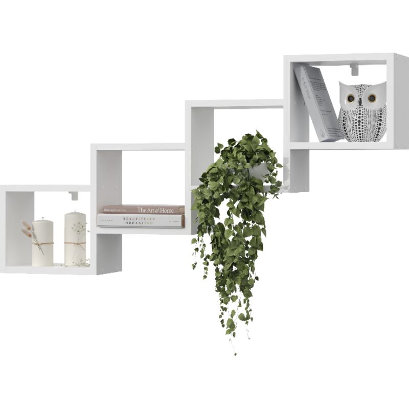 Schrägregal zum Aufhängen an der Wand Wandregal für Wohnzimmer 110cm CUBO Schrägregal zum Aufhängen an der Wand Wandregal für Wohnzimmer Wenge