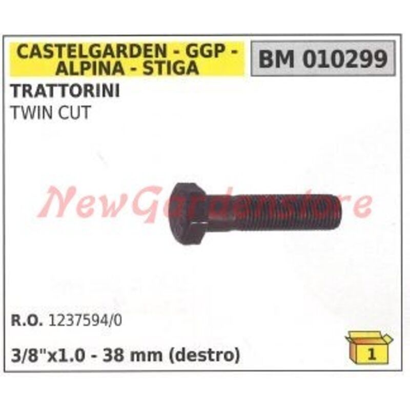 Schraube für Rasentraktor-Mähmessernaben twin cut GGP 010299