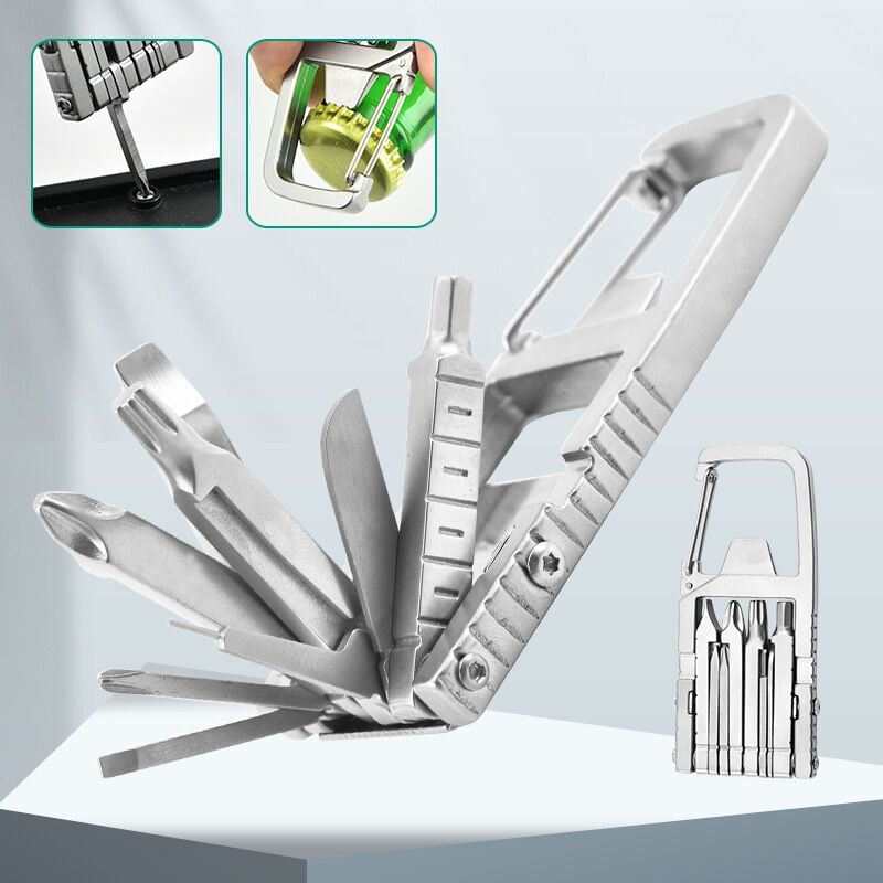 Schraubendreher-Schlüsselanhänger, 12-in-1-Multitool-Schlüsselanhänger, Mini-Schlüsselanhänger-Messer, Taschen-Multi-Schraubendreher,