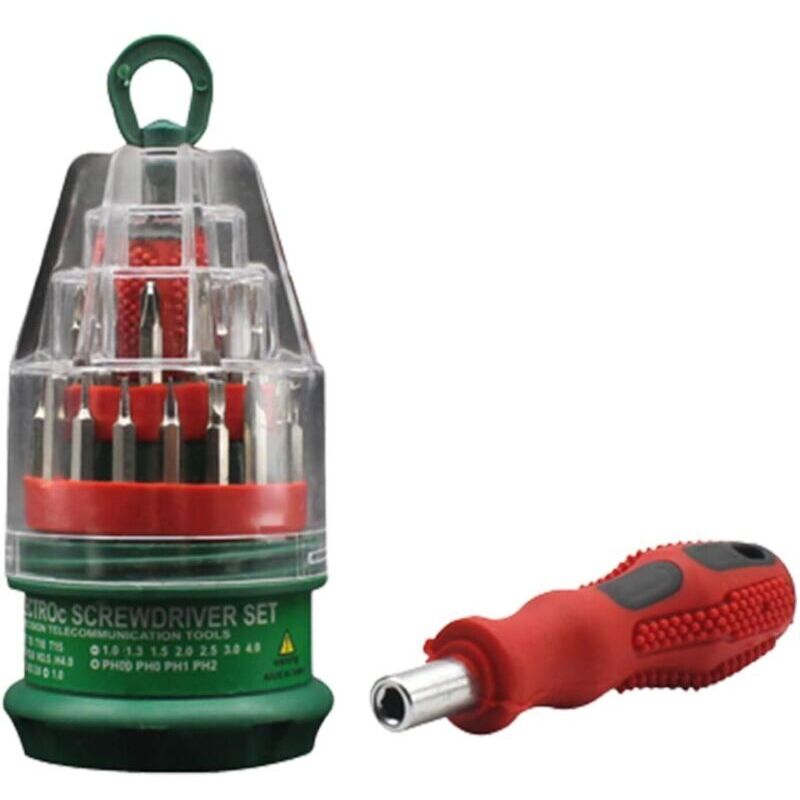 Schraubendreher-Set mit Etui – Präzisions-Reparaturwerkzeug aus Stahl – Kleines Schraubendreher-Set mit Etui für Elektronik, Handys, PCs, Brillen,