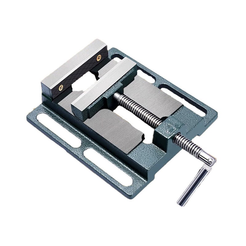 Bluedeer - Schraubstock für Bohrmaschine mit Säule, Bankzange, Schraubstock, Parallelöffnung, Tisch wasserdicht, Öffnung der Backen 65 mm, Breite der