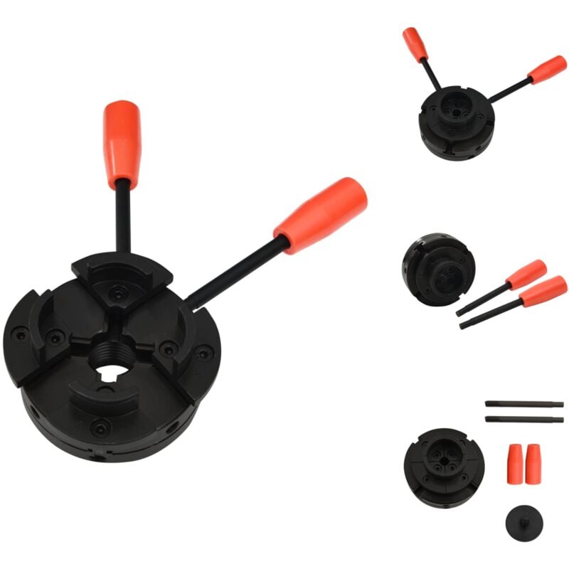 Schraubzwingen & -stöcke - Living 4-Backen-Drechselfutter mit M33 Aufnahme Stahl 100 mm