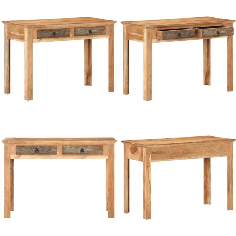 Schreibtisch 110x50x75 cm Recyceltes Massivholz - Holz Schreibtisch - Vintage Schreibtisch - Büro Schreibtisch - Altholz Schreibtisch - Recyceltes