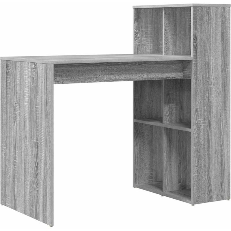 Vidaxl - Tisch mit Regal Graues Sonoma 108 x 55 x 103,5 cm Holzwerkstoff
