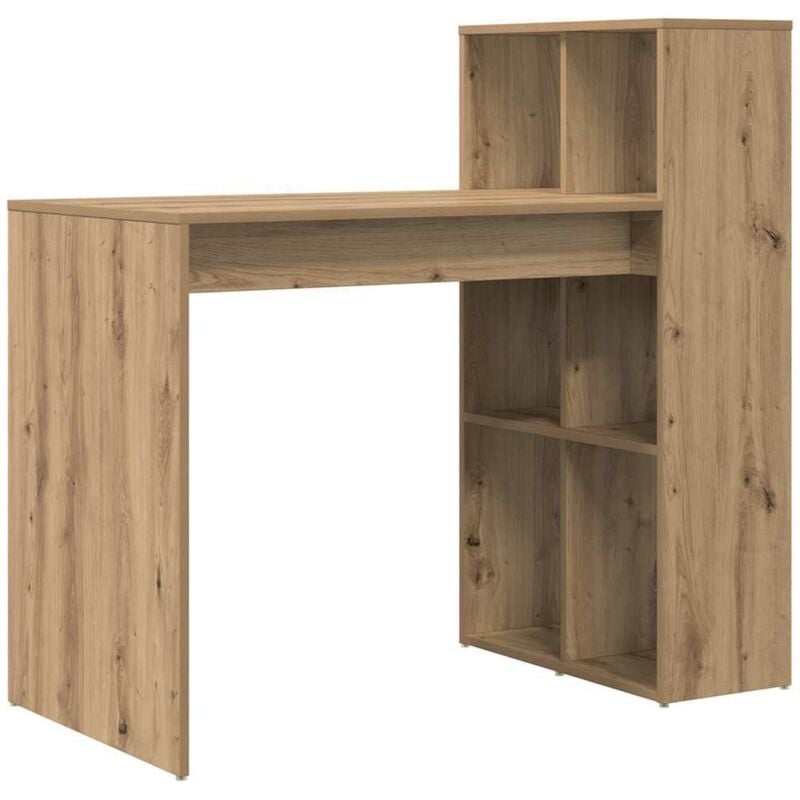Tisch mit Regal Artisan Eiche 108 x 55 x 103,5 cm Holzwerkstoff vidaXL