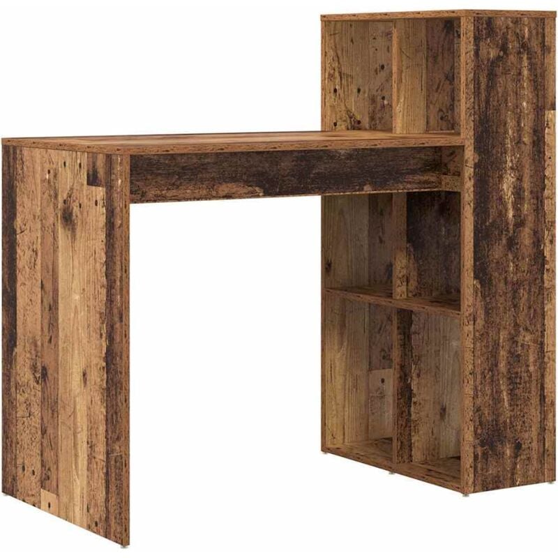 Vidaxl - Tisch mit Regal Altholz 108 x 55 x 103,5 cm Holzwerkstoff