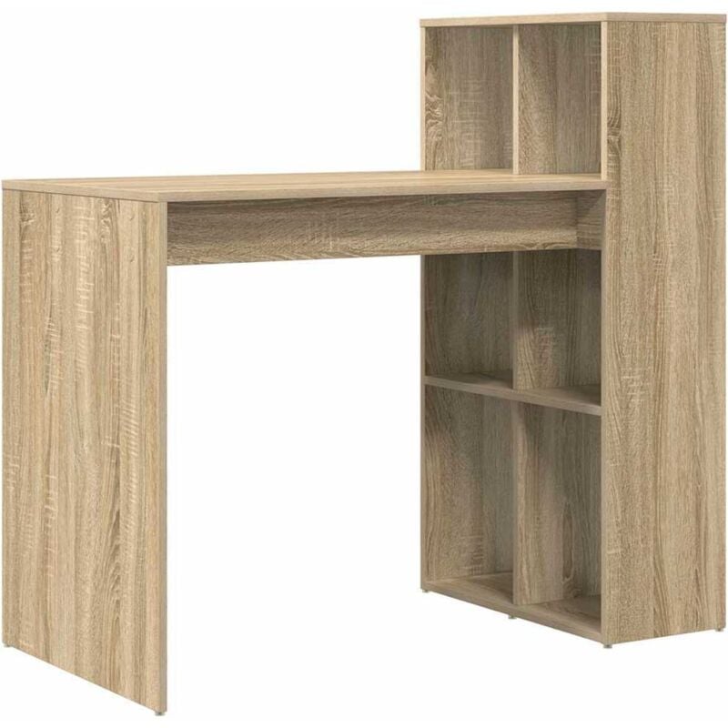 Vidaxl - Tisch mit Regal Sonoma Eiche 108 x 55 x 103,5 cm Holzwerkstoff