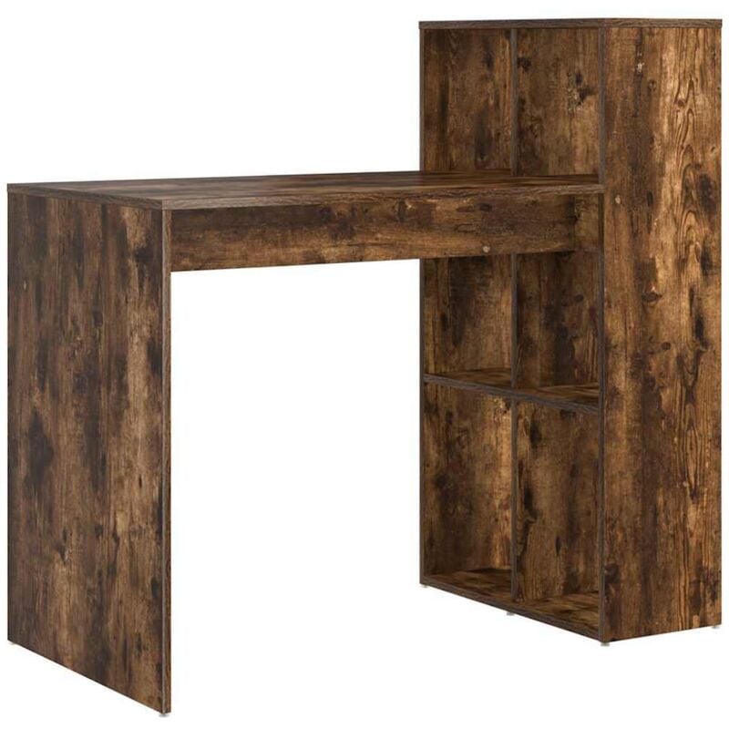 Vidaxl - Tisch mit Regal Räuchereiche 108 x 55 x 103,5 cm Holzwerkstoff
