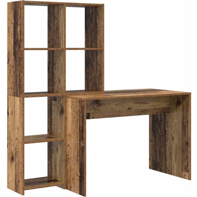 Schreibtisch Altholz 138.5 x 55 x 143 cm Holzwerkstoff Vidaxl