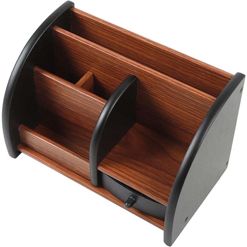 Schreibtisch Organizer, Ablagebox Stiftehalter mit Schublade für Büro, Holz Stiftehalter Schreibtisch, für Arbeitszimmer, Schlafzimmer, Büro, Schule,