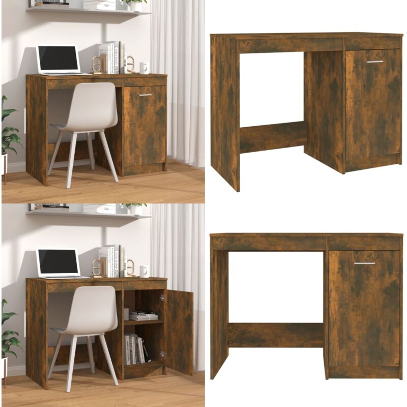 Vidaxl - Schreibtisch Räuchereiche 100x50x76 cm Holzwerkstoff - Bürostuhl - Schreibtisch - Home Office - Holz Schreibtisch - Moderner Schreibtisch