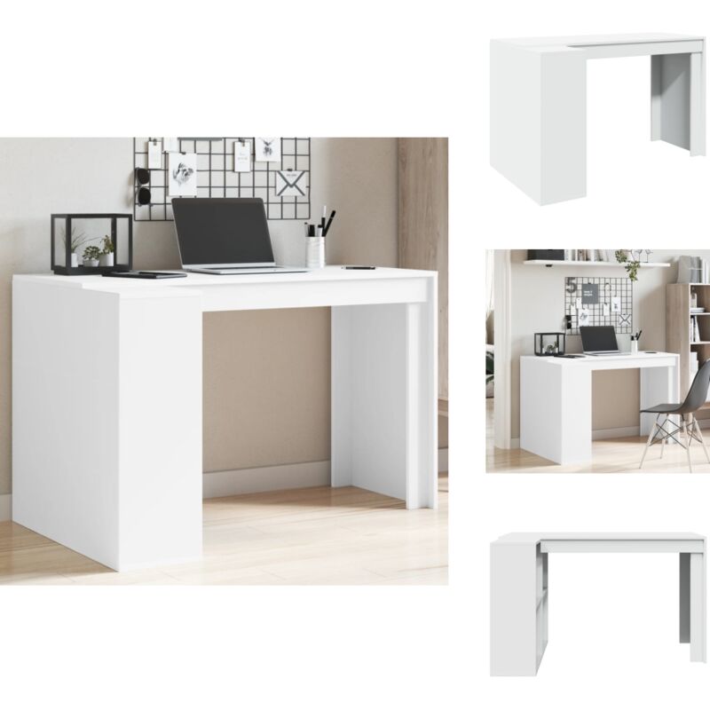 Vidaxl - Schreibtisch Weiß 123,5x73,5x75 cm Holzwerkstoff - Schreibtisch - Weißer Schreibtisch - Holzwerkstoff Schreibtisch - Bürostuhl - Home Office