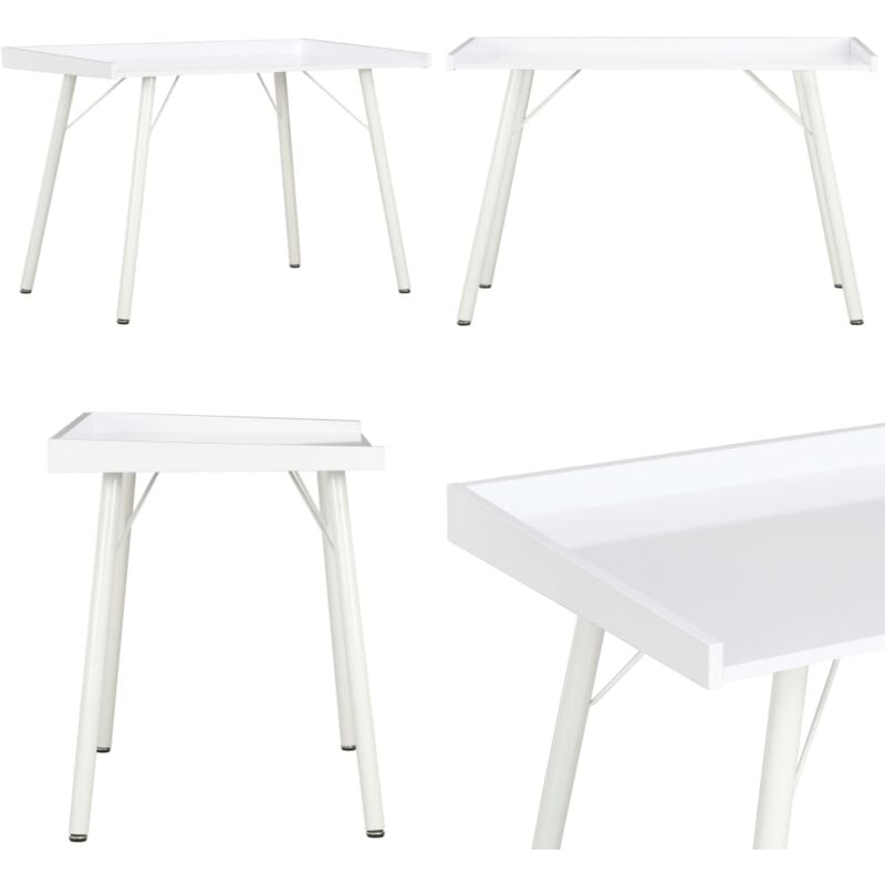 Vidaxl - Schreibtisch Weiß 90×50×79 cm - Schreibtisch - Weißer Schreibtisch - Bürostuhl - Home Office Möbel - pc Schreibtisch - Home & Living