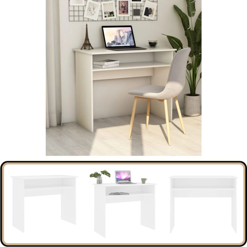 Vidaxl - Schreibtisch Weiß 90x50x74 cm Holzwerkstoff - Moderner Schreibtisch - Weißer Schreibtisch - Holzwerkstoff Schreibtisch - Kleiner