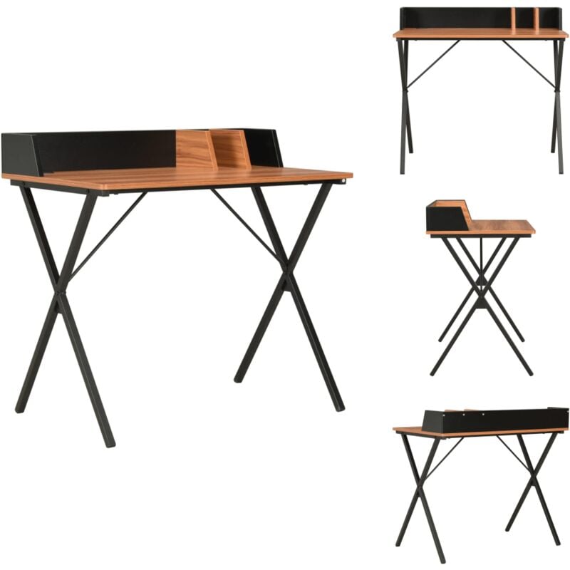 Vidaxl - Schreibtisch Schwarz und Braun 80x50x84 cm - Schreibtisch - Home Office Möbel - Bürostuhl - Laptoptisch - pc Schreibtisch