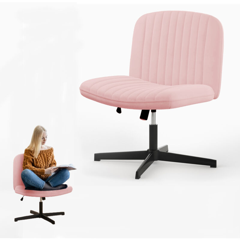 Schreibtischstuhl ohne rollen, Naspaluro bürostuhl ohne armlehne, schneidersitz stuhl, schreibtisch stuhl, schreibtischsessel, mit Breiterem Polster,