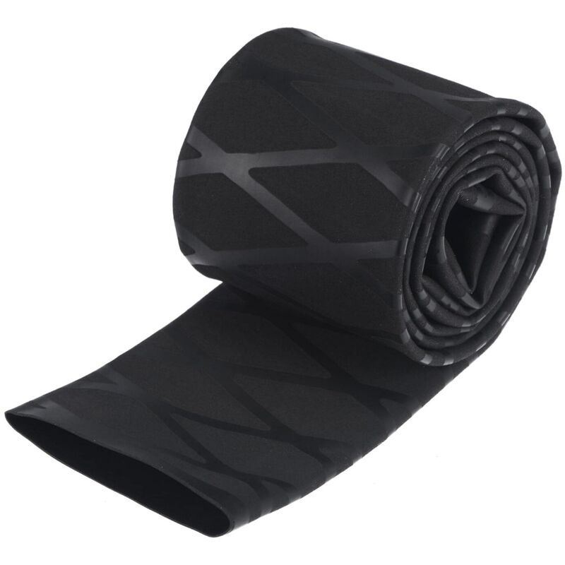 Fitags - Schrumpfschlauch für Angelrutengriffe, 40 mm Durchmesser, 65 mm, 1 m flach, Verhältnis 1,8:1, schwarz