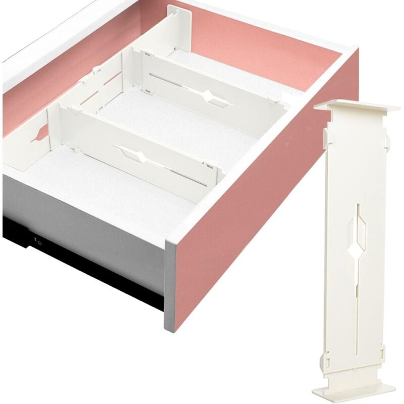 Schubladen-Organizer, Schubladenteiler, Schubladen-Organizer, 4 Stück, diy, verstellbarer Schubladenteiler, 32–50 cm, für Bürobedarf, Schlafzimmer,